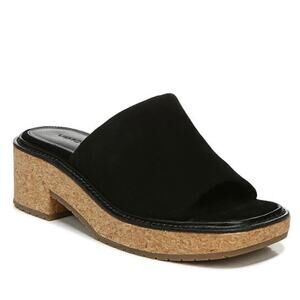 Vince Black Sandals with Cork Sole